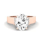 Lavender Oval Moissanite Bridal Set rosegold