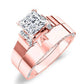 Lavender Princess Diamond Bridal Set (Lab Grown Igi Cert) rosegold