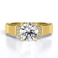 Lavender Round Diamond Engagement Ring (Lab Grown Igi Cert) yellowgold