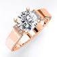 Lavender Round Diamond Engagement Ring (Lab Grown Igi Cert) rosegold