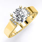 Lavender Round Diamond Engagement Ring (Lab Grown Igi Cert) yellowgold