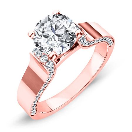 Lavender Round Diamond Bridal Set (Lab Grown Igi Cert) rosegold