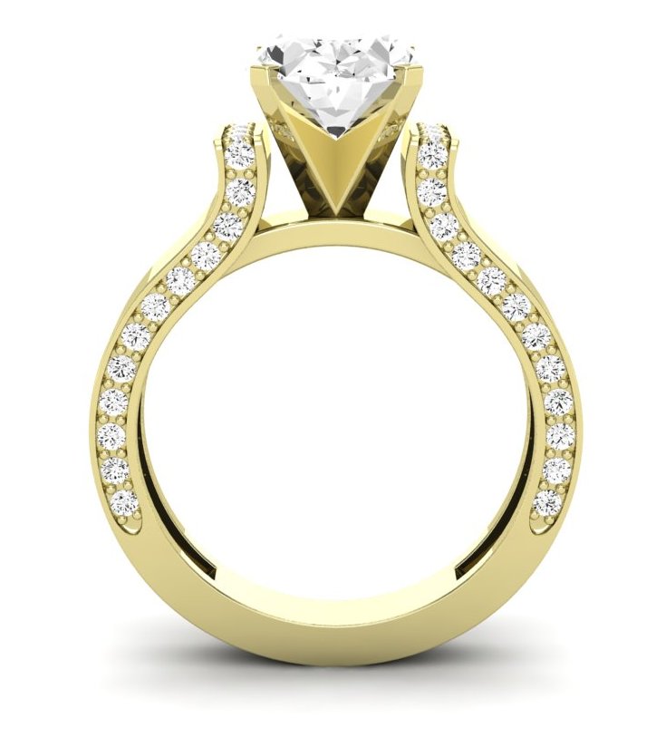 Lavender Oval Diamond Engagement Ring (Lab Grown Igi Cert) yellowgold