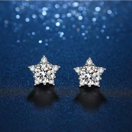 Layla Moissanite Earrings whitegold