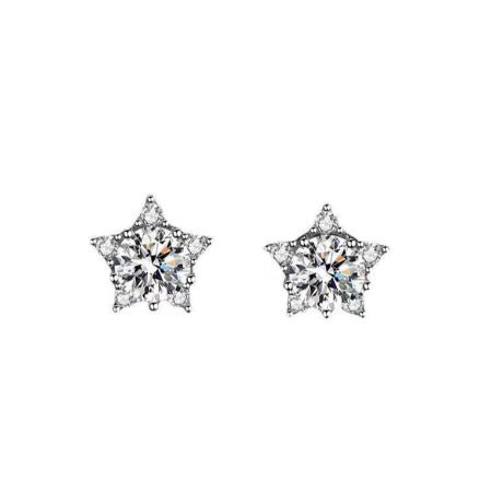 Layla Moissanite Earrings whitegold