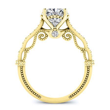 Laylani Cushion Diamond Engagement Ring (Lab Grown Igi Cert) yellowgold