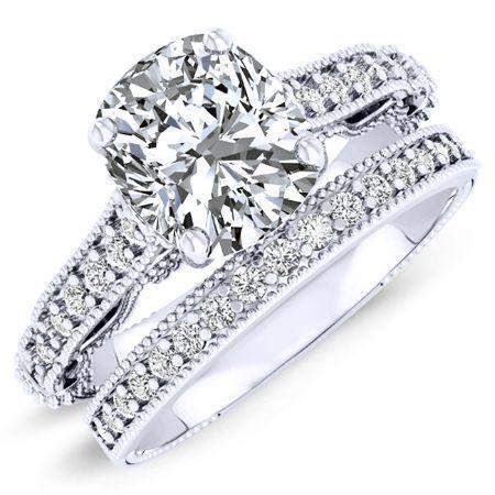 2.00 ct - Laylani - Cushion Moissanite Bridal Set