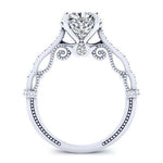 Laylani Cushion Moissanite Engagement Ring whitegold