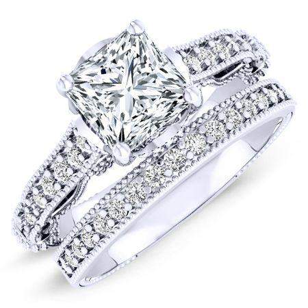 Laylani Diamond Matching Band Only (engagement Ring Not Included) For Ring With Princess Center whitegold