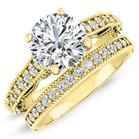 Laylani Round Diamond Bridal Set (Lab Grown Igi Cert) yellowgold