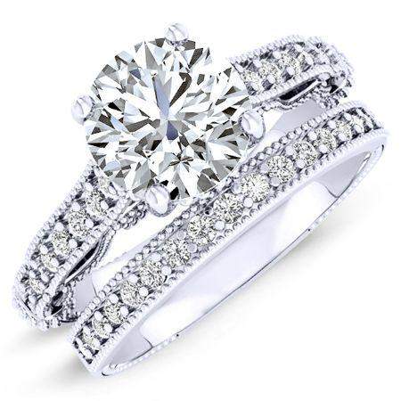 1.00 ct - Laylani - GIA Natural Round Diamond Bridal Set