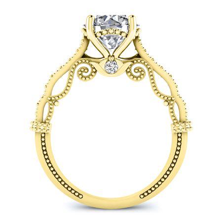 Laylani Diamond Matching Band Only (engagement Ring Not Included) For Ring With Round Center yellowgold