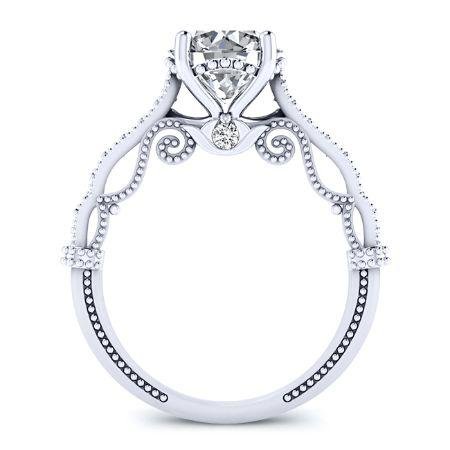 Laylani Diamond Matching Band Only (engagement Ring Not Included) For Ring With Round Center whitegold