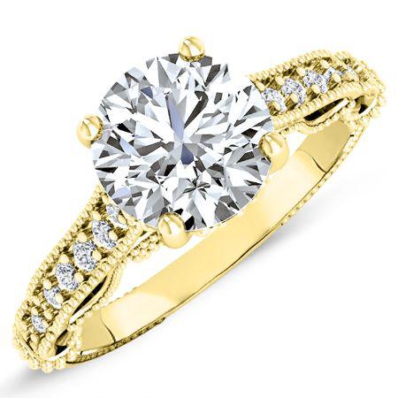 Laylani Round Diamond Bridal Set (Lab Grown Igi Cert) yellowgold