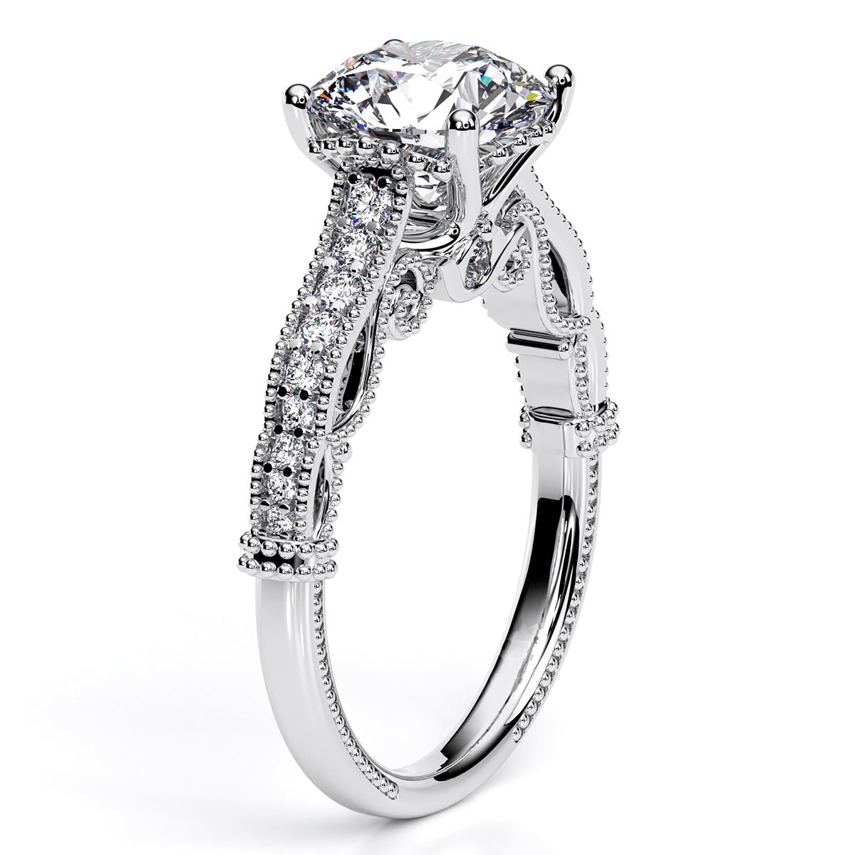 Laylani Round Diamond Engagement Ring (Lab Grown Igi Cert) whitegold