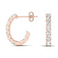 Layton Round Cut Diamond Halo Earrings (Clarity Enhanced) rosegold