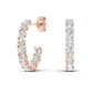 Layton Round Cut Diamond Halo Earrings (Clarity Enhanced) rosegold