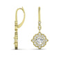 Layton Round Cut Diamond Halo Earrings (Clarity Enhanced) yellowgold