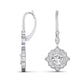 Layton Round Cut Moissanite Halo Earrings whitegold