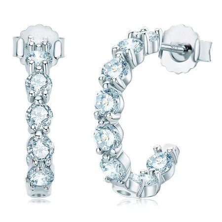 Leah Moissanite Earrings whitegold