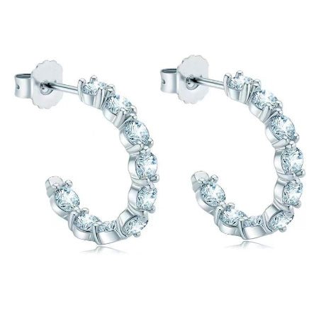 Leah Moissanite Earrings whitegold