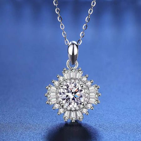 Leanna Moissanite Necklace whitegold