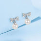 Lennon Diamond & Pearl Earrings whitegold