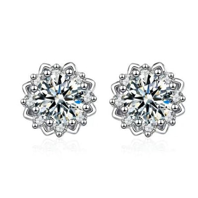 Leony Moissanite Earrings whitegold