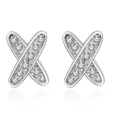 Leslie Round Moissanite Earrings whitegold