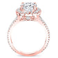 Lilac Cushion Diamond Engagement Ring (Lab Grown Igi Cert) rosegold