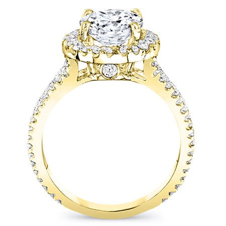 Lilac Cushion Diamond Engagement Ring (Lab Grown Igi Cert) yellowgold