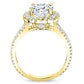 Lilac Cushion Diamond Engagement Ring (Lab Grown Igi Cert) yellowgold