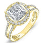 Lilac Princess Diamond Engagement Ring (Lab Grown Igi Cert) yellowgold