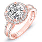 Lilac Cushion Diamond Engagement Ring (Lab Grown Igi Cert) rosegold