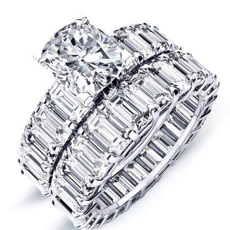 2.00 ct - Linnea - Cushion Moissanite Bridal Set