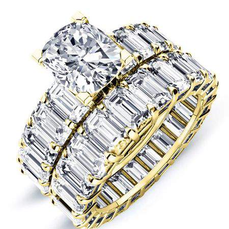 Linnea Cushion Diamond Bridal Set (Lab Grown Igi Cert) yellowgold