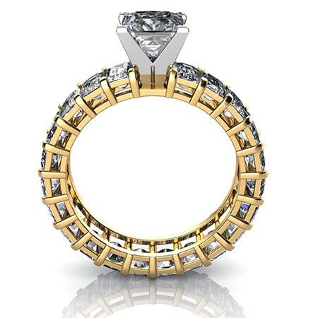 Linnea Princess Moissanite Engagement Ring yellowgold