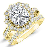 Lita Cushion Moissanite Bridal Set yellowgold