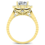 Lita Cushion Moissanite Bridal Set yellowgold