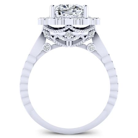 Lita Diamond Matching Band Only (engagement Ring Not Included) For Ring With Cushion Center whitegold