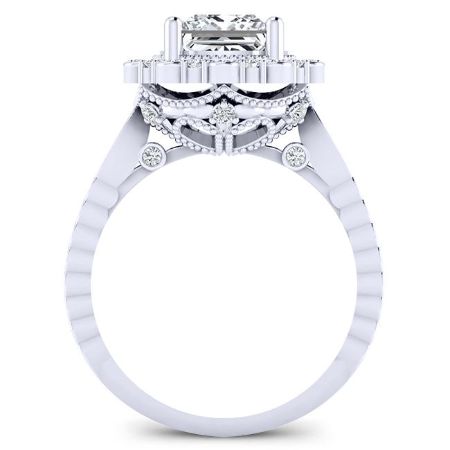 Lita Diamond Matching Band Only (engagement Ring Not Included) For Ring With Princess Center whitegold