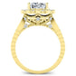 Lita Moissanite Matching Band Only (engagement Ring Not Included) For Ring With Cushion Center yellowgold