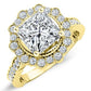 Lita Princess Moissanite Bridal Set yellowgold