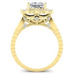 Lita Princess Moissanite Engagement Ring yellowgold