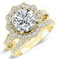 Lita Round Moissanite Bridal Set yellowgold