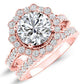 Lita Round Moissanite Bridal Set rosegold