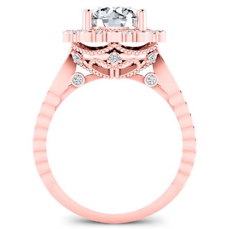 Lita Round Moissanite Bridal Set rosegold