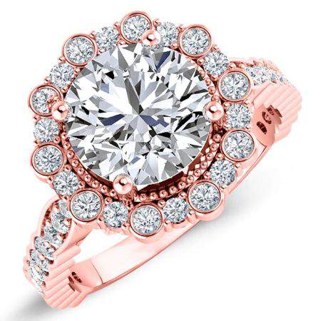 Lita Round Diamond Engagement Ring (Lab Grown Igi Cert) rosegold