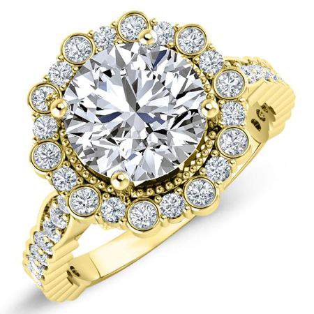 Lita Round Diamond Engagement Ring (Lab Grown Igi Cert) yellowgold