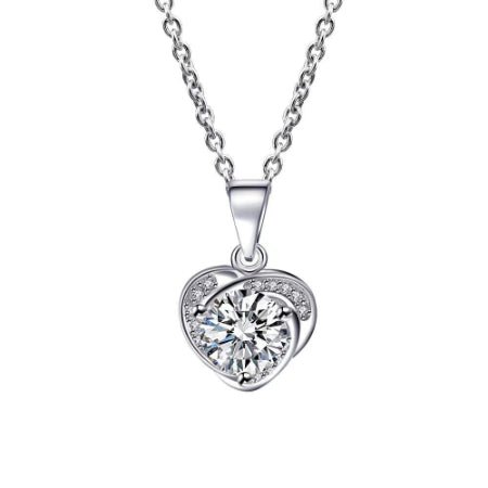 Livie Moissanite Necklace whitegold